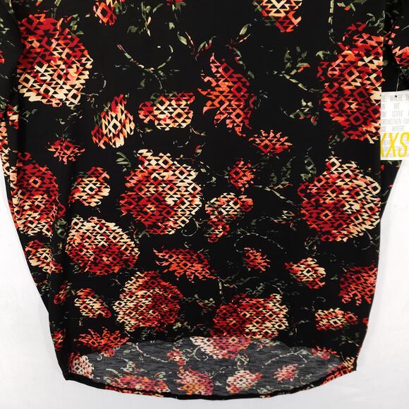 LuLaRoe Blouse Womens XXS Geometric Floral Lightweight Flowy Irma Tunic Shirt - Picture 3 of 8